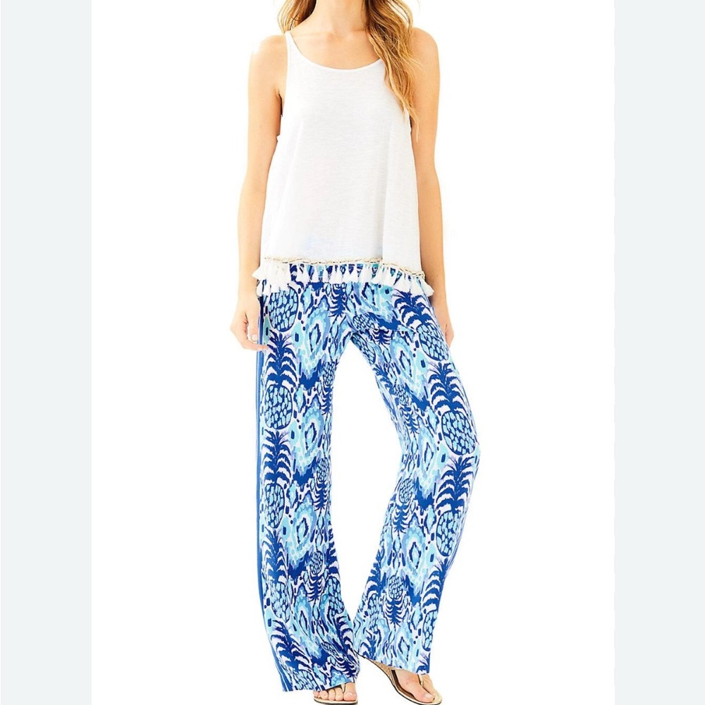 Lilly Pulitzer Bal Harbour Palazzo Pants Deep Indigo Size Small